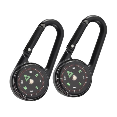 Brújulas de clip metal para exteriores 2 piezas miniatura 1