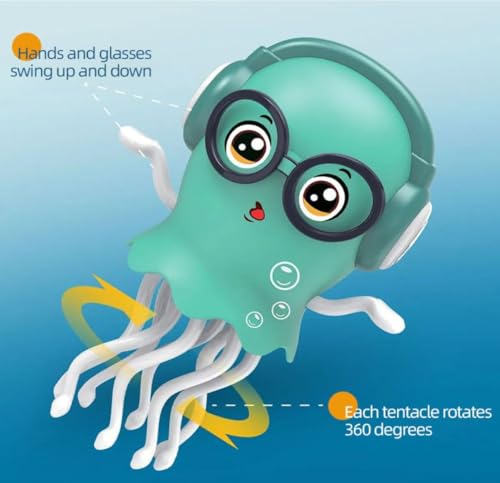 Image of Pegasos Musical Octopus Jellyfish Toy | 360 Rotating Light-Up Tentacles | Dancing Toy for Babies & Kids (Assorted Colours)