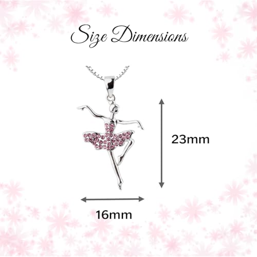 Cherished Moments Sterling Silver Pink CZ Ballerina Dancer Necklace for Toddlers, Little Girls, Kids, or Teens4
