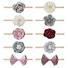 Subesty Baby Girls Nylon Elastic Headband Soft Flower Hair Band For Toddler Infant Newborn Set Of 10……