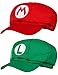 Produktbild Balinco Doppelpack Super Mario Mütze + Luigi Mütze für Erwachsene Karneval Fasching Verkleidung Kostüm Mützen Hut Cap Herren Damen Kappe