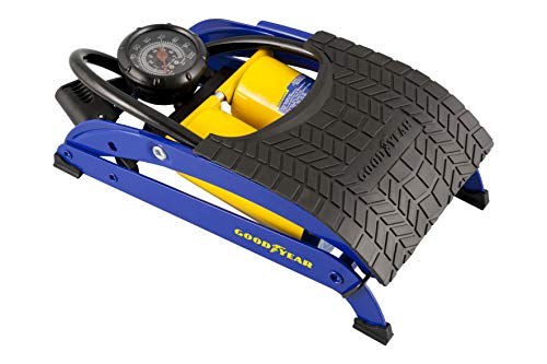 Goodyear Bomba de pie Goodyear con manómetro - 2 cilindros