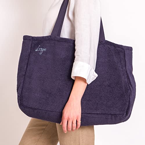 Bolsa reversible de algodón Luzia para playa miniatura 6