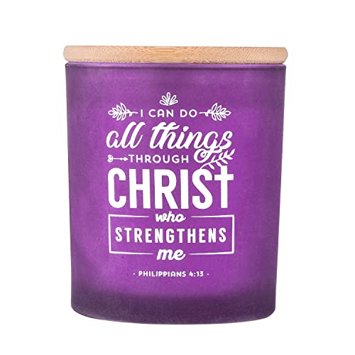 Inspirational Lavender Scented Candles For Women - Get Well Soon Candles Gifts For Women - Christian Gifts For Women (I Can Do All Things) #TOP5