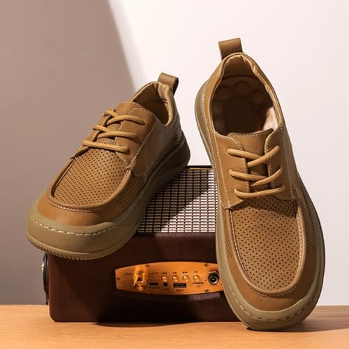 Men's Handmade Leather Loafers & Boat Shoes: Lightweight, Comfort - Packed. Soft Soles, Wide Width Available for Casual Walks.2