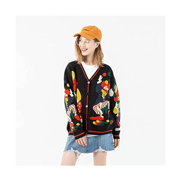 Maener Anime Frau Strickpullover Herren Oversized Sweatshirts Rundhalsausschnitt Langarm Gedruckt Pullover Unisex – Bild 4