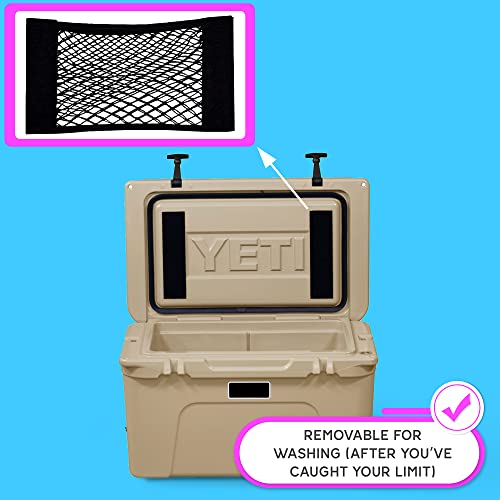 Cooler Net For Dry Storage And Organization - Compatible With Yeti Tundra Haul, Yeti 45, Rtic 45, Coleman, Igloo, Lifetime Ice Chests, Cooler Lights, Wheel Kits, Camping Gear, Tailgating Accessories #TOP4