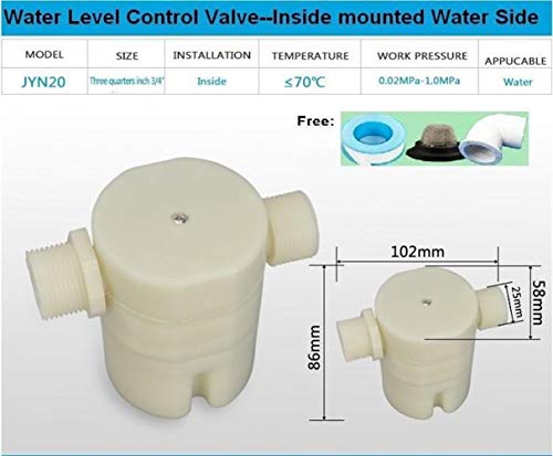 Válvula de flotador lateral de 3/4 integrada para control de agua en tanques solares 3