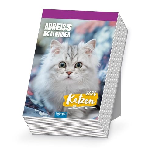 Trötsch Abreißkalender Katzen 2026: Aufstellkalender Tischkalender Abreißkalender