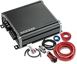 KICKER Amplifier and Amp Kit Package of 2 Items - CX Series 800W RMS Class D Monoblock Amplifier and Complete 4AWG Wiring Kit