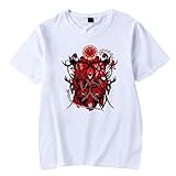 Hazbin Hotel Anime Graphic T-Shirt für Damen & Herren Oversized Unisex Baumwolle Tee Weich Atmungsaktiv Streetwear Top Idee (Größe XS-3XL), Weiß5, XL