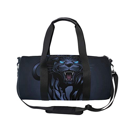 Sports Gym Duffle Bag Roaring Panther Travel Luggage for Men Women