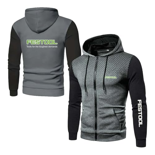 NXTBHDCW Sudadera con Capucha para Hombre Ropa Deportiva Ligera con Costuras FE.ST.O.O.L Cremallera Completa Chaqueta De Primavera Y Otoño Camisetas De Manga -SHS||XXL