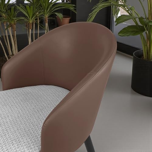 Image of The Attic Juno Prestige 6 Seater Dining Set,Light Brown,Rose Gold & Cream,180Cms