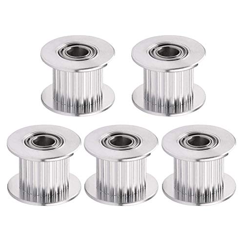 Saipor GT2 Pulley Smooth Type Pulley Wheel Aluminium Timing Pulley GT2 Timing Pulley for 3D Printer 6 mm Wide Timing Bel