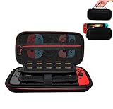 【Protector de Nintendo Switch Premium 】Bulid con tejido texturizado duradero Cambie la cubierta de EVA y el interior de microfibra suave. La funda de transporte del interruptor es eficaz y protege su dispositivo contra rasguños y caídas.