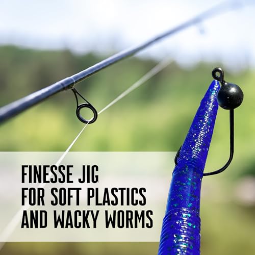 image for Reaction Tackle Tungsten Wacky Jig Heads - 5-Pack for Bass Fishing Jig