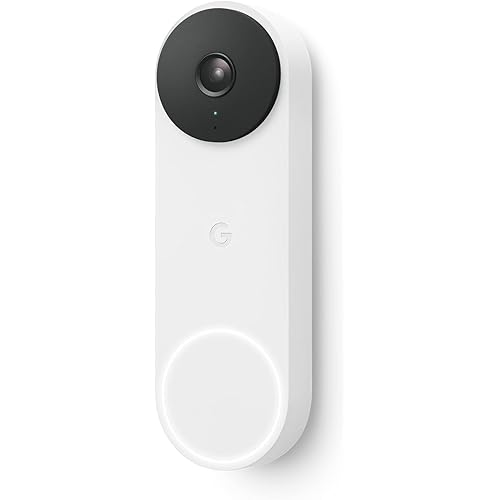Google Nest Doorbell (Wired, 2nd Gen - Pro Version) - Wired Video Doorbell Camera - Doorbell Security Camera - Non-Retail Packaging - Snow