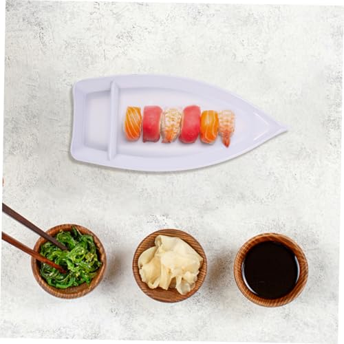 Bandeja de Sushi Japonesa NUOBESTY estilo bote 10.24"L x 4.65"W x 1.06"Th miniatura 7