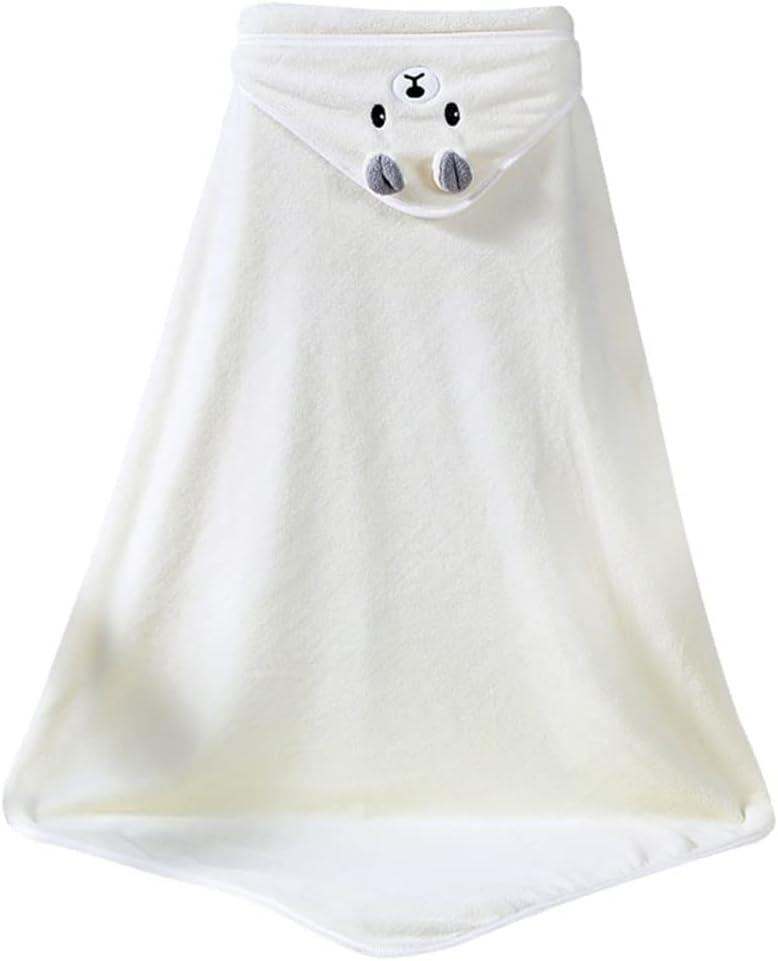 Baby Bath Towel Girl Boy Baby Towel Newborn Hooded Cartoon Coral Fleece Baby Towel Blanket Newborn Baby Bathrobe Baby(D)