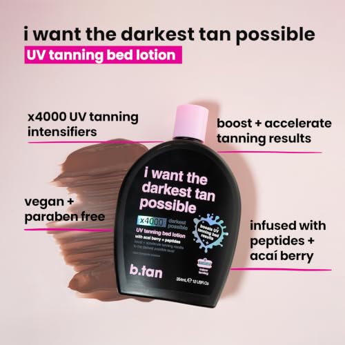 b.tan UV Tanning Bed Lotion - Extreme Dark Tinted Tan Accelerator Detail
