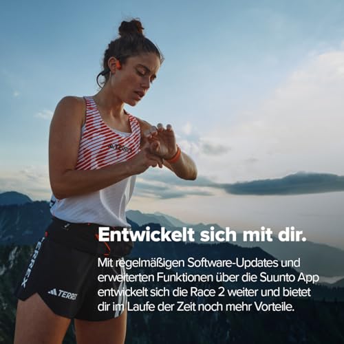 SUUNTO Race 2 GPS Sportuhr, Helles 1.5-Inch AMOLED Touchsreen,Schlankeres und Leichteres Design, 16-Tage Akkulaufzeit, Offline-Karten, Prezise Navigation, 115+ Sportmodi, Erweiterte Trainingsmesswerte