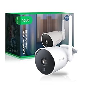 NOUS W7P 3MP Überwachungskamera mit Bewegungsmelder, PTZ Kamera außen, Videoüberwachung, WLAN Überwachungskamera außen, Haustierkamera mit App, Ip Camera Outdoor, Kamera Überwachung außen, 2.4GHz WiFi