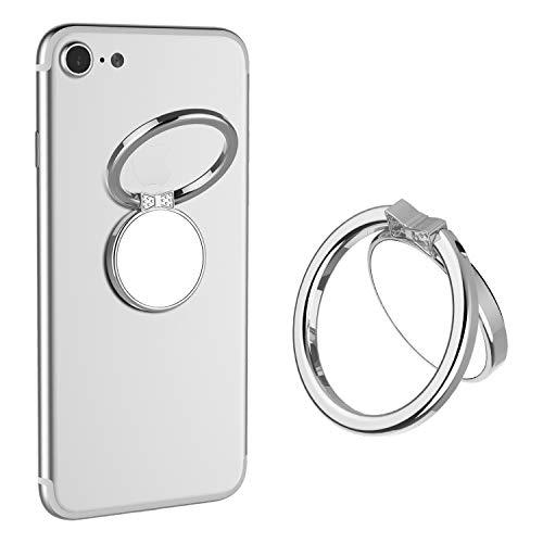 VASIVO Mirror Phone Ring Holder, 360° Swivel Ring Holder Finger Holder Holder for iPhone 7/7 Plus, Galaxy S8/S8 Plus and Other Smartphones (Silver)