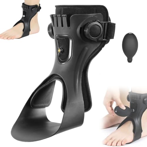 HBSFBH Tobillo Pie de Caída, Ortesis para pie caído, Tobillo Pie de Caída, Ortesis de Tobillo y Pie, Soporte de tobillo discreto, Ortesis ajustable Para hombres y mujeres (Negro)