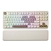 YUNZII Teclado mecánico inalámbrico B87, QMK/VIA programable, diseño TKL 87 teclas, BT/2.4G/USB-C, montaje de junta de intercambio en caliente, retroiluminación RGB para juegos con reposamuñecas para
