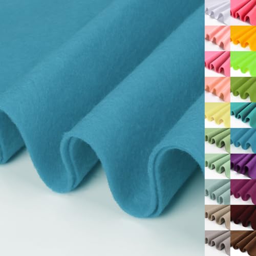 Image of Turquoise Large Felt Fabric 36 inch X 36 inch 1 Square Yard, 1.4 mm for Crafts | 1.4 mm Soft Felt Fabric Sheet for Crafts, Blue Color Series Soft Nonwoven Fabric, Fit for Decoration, Sewing, DIY Crafts