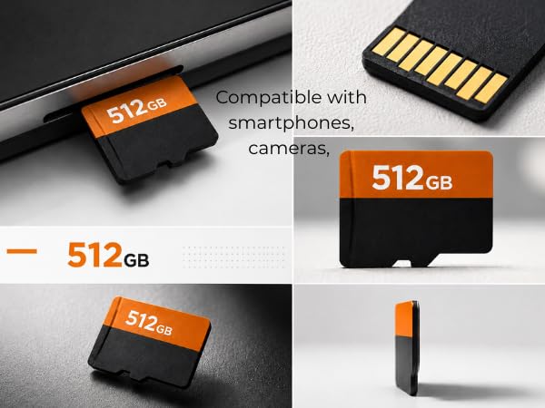 Image of Memory 512GB EP Series A1 / V30 Support Micro SD Card SDXC Android Smartphone and Tablet with 4K App Optimized (512GB)