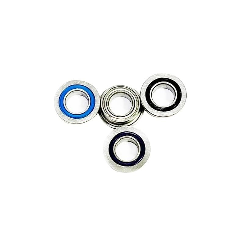 DINGGUANGHE 10pcs SMF85ZZ Miniature Stainless Steel Flange Bearing 5 * 8 * 2.5mm Flanged Ball Bearings (Style : SMF85 Blue Sealed, Size : 5x8x2.5mm)