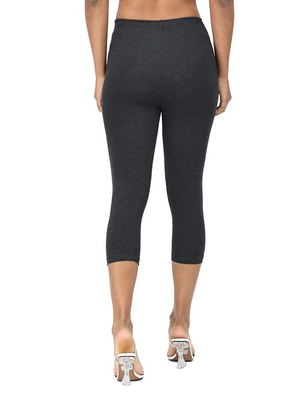 Image of Robinbosky Premium Stretchable Cotton Capri Legging for Women | Suitable for Formal wear & Casual wear | High-End Elastic Makes. The Leggings Squat Proof and Durable for Travel, Yoga, & Workout.