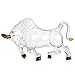Animal Decanters Large 35-Oz Charging Bull Glass Figurine, Mouthblown Liquor Decanter For Bourbon, Whiskey, Scotch