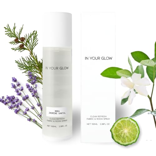 Image of In Your Glow Fabric & Room Mist Spray- Long-Lasting Clean Scent, Unisex Luxury Fragrance & Odor Eliminator, 100ml- N004 JASMIN SANTAL