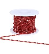 Dropower Crystal Rhinestone Close Chain Trim,10 Yards/Roll of 2mm Rhinestone Banding Claw Cup Cha...