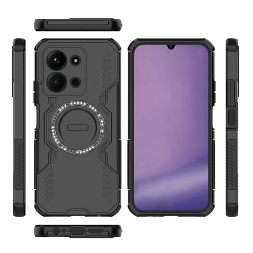 Image of Back Cover Case for Redmi 15C 5G | 360 Protection Mobile Phone Case Mag-Safe | Camera Protection | Back Cover for Redmi 15 C 5G / Redmi 15C 5+G - Black TPU+PC