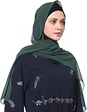 YI HENG MEI Women's Modest Muslim Islamic Soft Chiffon Solid Jersey Long Hijab Headscarf 70×25inch