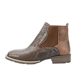 Glorixen Men's Genuine Crocodile Leather Chelsea Boots...