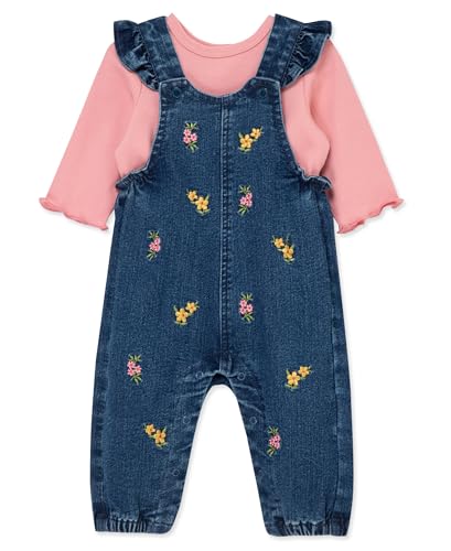 Little Me Essentials for Baby Girls and Boys Woven Jumpers and Coverall Overalls Set, Newborn to 24 Months4