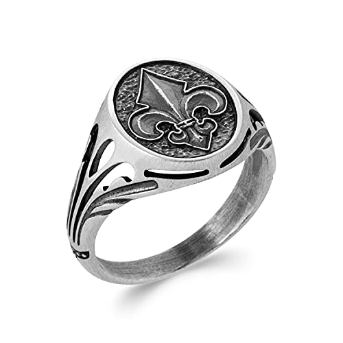 Bague homme fleur de lys argent 925 taille 58 pour un style quotidien