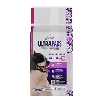 Tapete Higiênico Para Cães Ultra Pads Aroma de Lavanda para Cães 80cmx60cm 30 Unidades