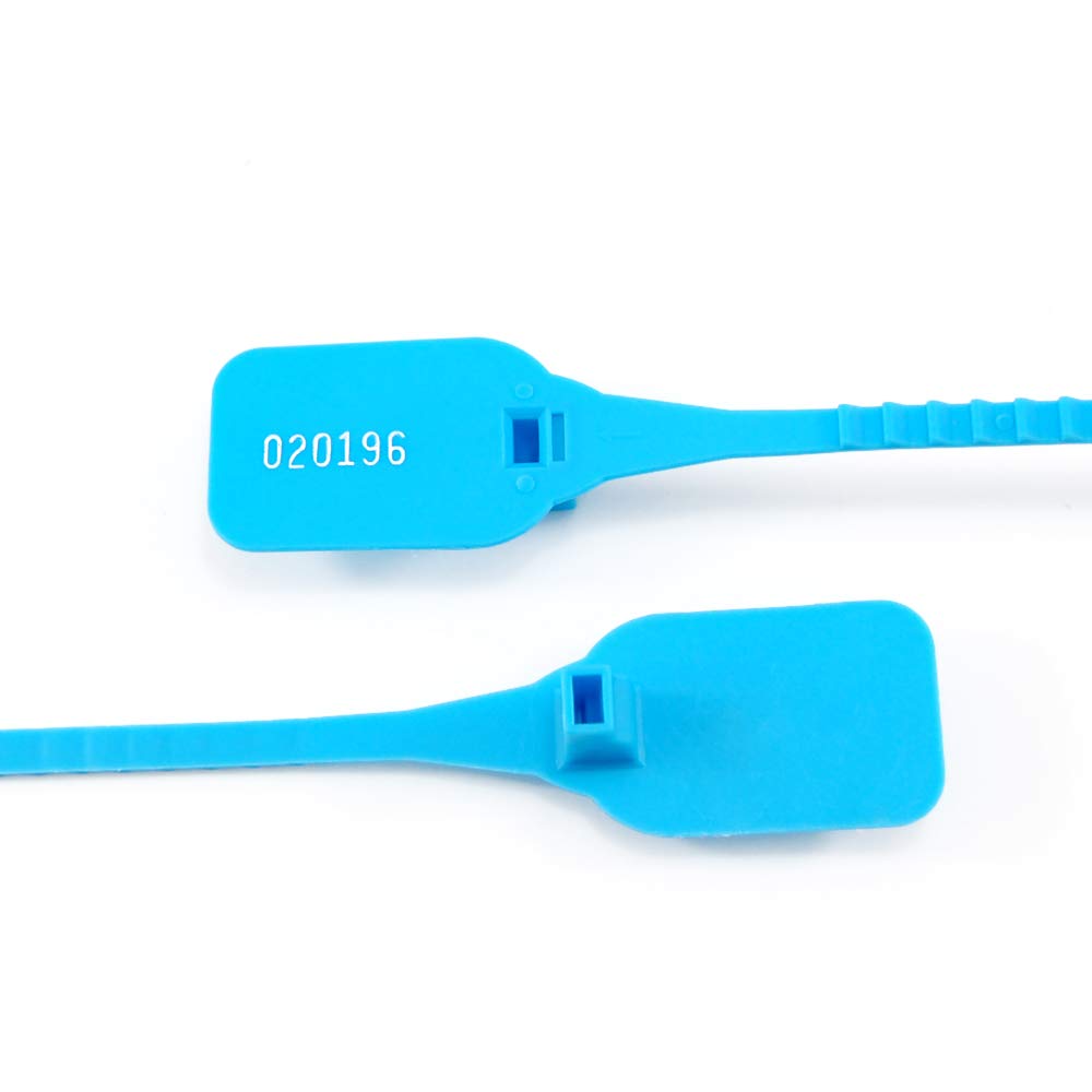 Fascette for cavi, 1000 fascette di sicurezza Etichetta di sicurezza Fascette numerate Sigilli anti-manomissione sicuri Lucchetto in plastica autobloccante (Azzurro)