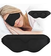 AMAZKER Sleep Eye Mask for Men Women, 3D Contoured Cup Sleeping Mask & Blindfold, Concave Molded ...