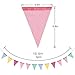 Amazon.com: 60 Flags Imitated Burlap Pennant Banner - Multicolor Fabric ...