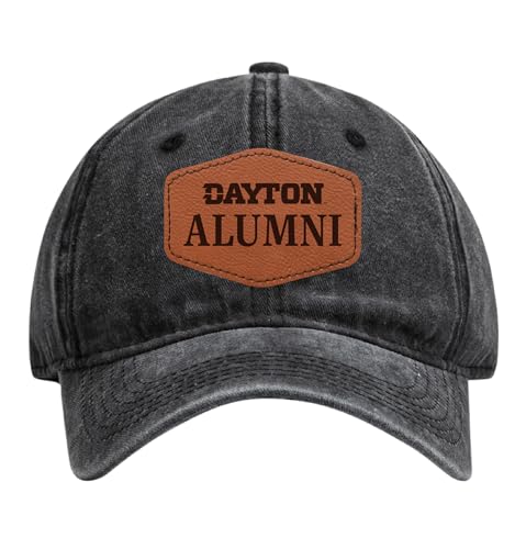 Dayton Flyers Officially Licensed Alumni Dad Hat – Adjustable Cap with Engraved Hex Patch (Black)