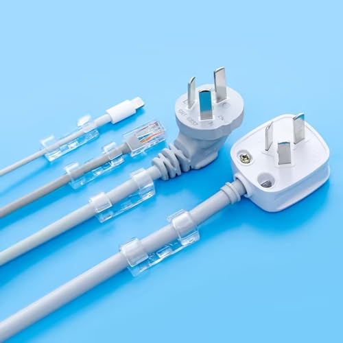 100 Pzs Abrazaderas para Cables, Soportes Adhesivos para Cables para Pared, Mantiene los Cables Ordenados Bajo Escritorios, Autos y Computadoras (Transparente) (1274-Negro) miniatura 5