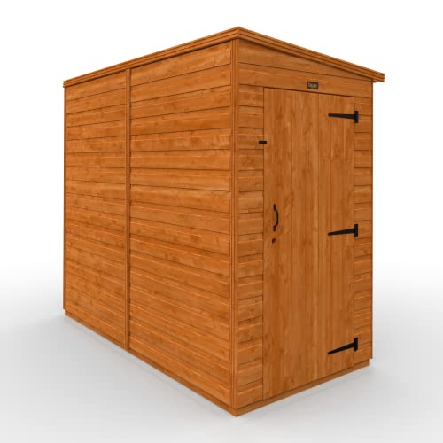 TigerFlex Shiplap Pent Single Door Windowless Wooden Garden Shed 8 x 4 ft