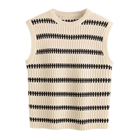 LILLUSORY Women’s Striped Sweater Vest Cover